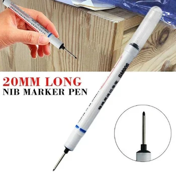 1шт 20 мм маркер для ванной комнаты, столярные изделия, Керамическая плитка, деревообработка, отделка глубоких отверстий, Быстросохнущая масляная маркерная ручка с длинным кончиком