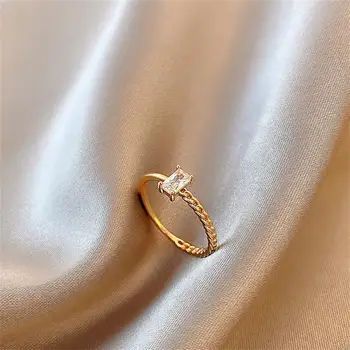 2 Шт Модные кольца с цирконом для женщин 2022 Винтажного Золотого цвета Открытое кольцо для вечеринок Кольцо с костяшками Женская мода Ювелирные Изделия Кольцо Подарки