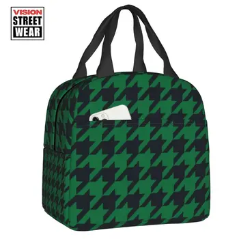 2023 Новая изготовленная на заказ темно-зеленая и черная сумка для ланча с рисунком в виде собачьей лапки, мужская сумка-холодильник, теплые изолированные ланч-боксы для детей, школьные