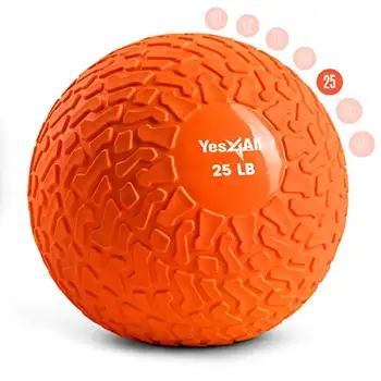 25-фунтовый протектор Slam Medicine Ball оранжевого цвета.