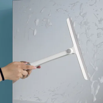 360-Градусный скребок для душа, стеклоочиститель, силиконовый скребок для чистки, щетка с длинной ручкой, скребок для чистки зеркала в ванной комнате