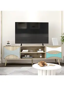 59-дюймовая подставка для телевизора со шкафом для хранения и полками, тумба для телевизора для гостиной, картотеки для спальни