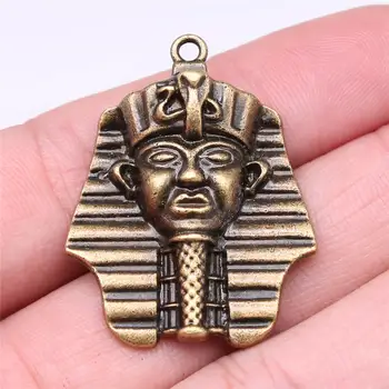 5шт 36x28 мм Египетский фараон Подвески Кулон DIY Изготовление металлических ювелирных изделий Античного бронзового цвета