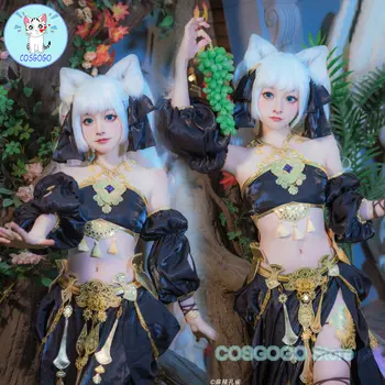 COSGOGO Game FF14 Thavnair Танцующая Девушка Косплей Костюм Final Fantasy 14 Наряд Для Вечеринки на Хэллоуин Костюм Сексуальная Прекрасная Униформа