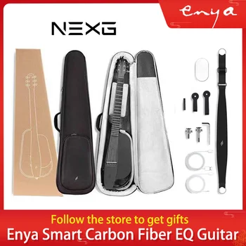 Enya NEXG-умная аудиогитара с чехлом, беспроводным микрофоном, аудиокабелем, ремешком, кабелем для зарядки, углеродное волокно, 38 дюймов