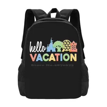 Hello Vacation-Волшебный парк Флорида-Модные сумки-рюкзаки Hello Vacation от дизайнерской компании Walt World, вдохновленной Wdw