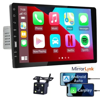 Автомагнитола 1 Din с 9-дюймовым сенсорным экраном D-Play Универсальный автомобильный Мультимедийный MP5-плеер С поддержкой Bluetooth FM-радио, камера заднего вида