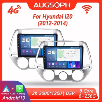 Автомагнитола Android 13 для Hyundai I20 2012-2014, 9-дюймовый мультимедийный плеер 2K с 4G Carplay и 2Din