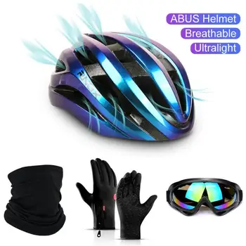 Велосипедный шлем, сверхлегкий шлем для катания на коньках, спортивная кепка, тактическая камуфляжная маска для всего лица, велосипедные перчатки Casco Ciclismo