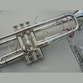 Высококачественная труба Баха Bb Си бемоль, трехтональный духовой инструмент с твердым футляром, мундштуком, тканью и перчатками