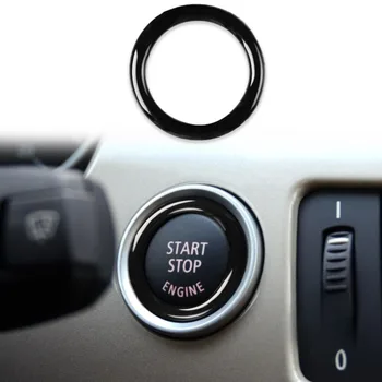 Двигатель автомобиля Кнопка One Start Stop Ключ Зажигания Круглая Наклейка Отделка Наклейка для BMW 3 Серии E90 E92 E93 320i Z4 E89