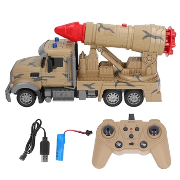 Детский игрушечный бронированный автомобиль с дистанционным управлением, звук и освещение, вращающаяся на 180 градусов башня, бронированная модель грузовика