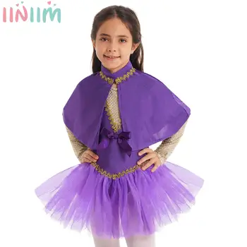 Детский костюм циркового манежа для девочек, юбка-пачка, Блестящее платье-трико с пайетками, детские костюмы для танцевальных представлений на Хэллоуин