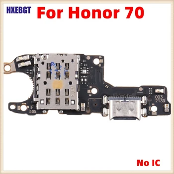 Для Honor 70 USB Порт для зарядки Гибкий кабель Без IC Порт зарядного устройства Разъем Модуль платы Запасные части для смартфонов