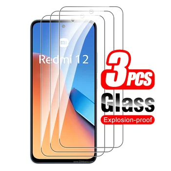 Для Redmi 12 Glass 3шт Протектор Экрана Из Закаленного Стекла Для Xiaomi Redmi12 4G 6,79 