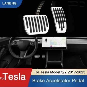 Для ножной педали Tesla Model 3 Модель Y 2021 2022 Крышка педали тормоза Педали акселератора из алюминиевого сплава Автомобильные Аксессуары для укладки
