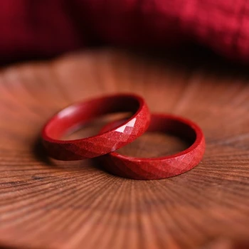 Женщины Мужчины Счастливые кольца по Фэн-шуй Новые Красные Киновари Кольца по Фэн-шуй Привлекают Богатство Денежные кольца Защитные Кольца-амулеты