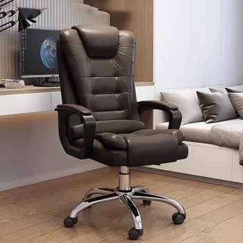 Игровое офисное кресло для гостиной, удобный кабинет, офисное кресло из скандинавской кожи, современная офисная мебель для столовой Silla De Oficina