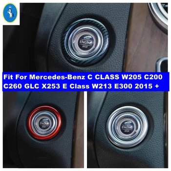 Кнопка включения двигателя с остановкой в один клик Накладка крышки Подходит Для Mercedes-Benz C CLASS W205 C200 C260 GLC X253 E Class W213 E300
