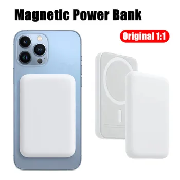 Магнитный блок питания для iPhone 12 13 14Pro Promax, внешний аккумулятор, портативное зарядное устройство Macsafe, вспомогательный аккумулятор magsafe powerbank