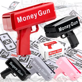Мощный электрический денежный пистолет, Новый минималистичный стиль, Однотонный денежный пистолет, Игрушечный пистолет, Реквизит для вечеринки по случаю дня рождения, детские Семейные игрушки