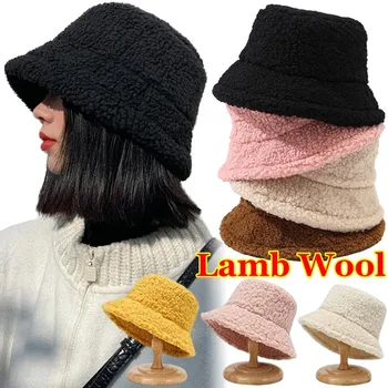 Мужская панама в стиле Харадзюку, мужская Рыболовная шапка INS, осенне-зимняя шапка из овечьей шерсти, Милая уличная теплая Панама для женщин