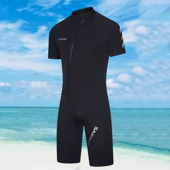 Мужской гидрокостюм с коротким рукавом, эластичный костюм для подводного плавания, удобная защита от солнца для подводного плавания, сноркелинга, серфинга, плавания