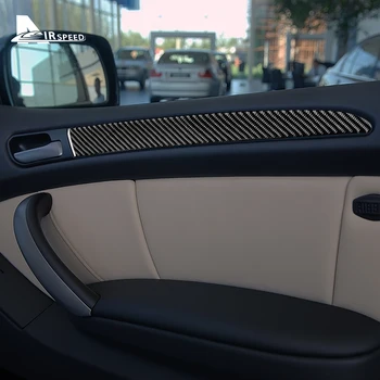 Настоящие автомобильные дверные ручки из углеродного волокна, Накладные планки, наклейка для BMW X5 E70, Аксессуары для стайлинга автомобилей в салоне автомобиля