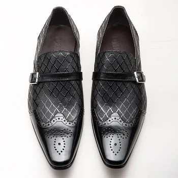 новая мужская кожаная обувь с острым носком для британского отдыха, британский молодежный тренд мужской обуви в Европе и Америке