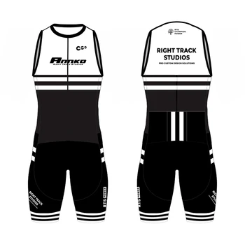Новый мужской спортивный костюм для триатлона на короткие дистанции, быстросохнущий комбинезон без рукавов, одежда для плавания, велоспорта, бега, тренировок.