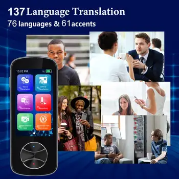 Новый портативный языковой переводчик V10 на 137 языков, двусторонний Wi-Fi в режиме реального времени/ автономная запись/ Перевод фотографий, языковой переводчик