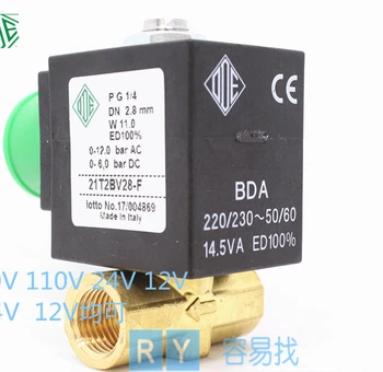 Нормально закрытый двусторонний электромагнитный клапан 21T2BV28-F 21T2BV22-F импортный точечный запас 2 точки AC220v 24V