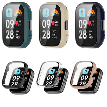 ПК + Стеклянная Пленка Для Защиты Экрана Чехол Для Xiaomi Redmi Watch 3 Active / 3 Lite Чехол Для Умных Часов Аксессуары Для Redmi Watch 3 Lite