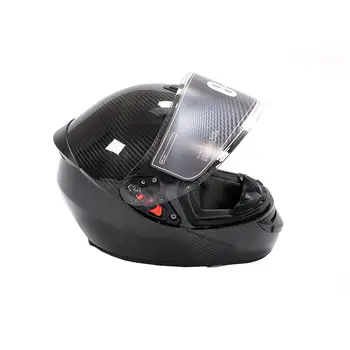 Полнолицевый мотоциклетный шлем для уличного велосипеда из углеродного волокна Синий / черный M, L, XL, XXL