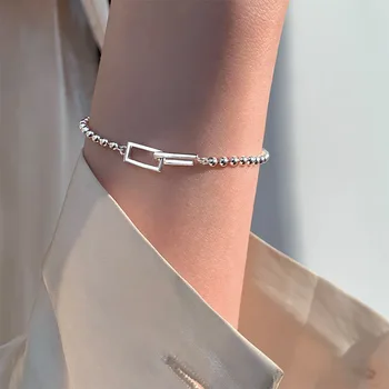 Популярные два квадратных браслета Универсальный круглый браслет-цепочка из бисера, подарки для вечеринки по случаю дня рождения, модные украшения для женщин