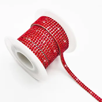 Практичная декоративная лента-наклейка Лента 4 мм * 4,5 М Аксессуары Bling Diamond DIY Высококачественный Многофункциональный красный