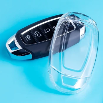 Прозрачный чехол-брелок для Hyundai Elantra, для Veloster, для Kona, чехол для ключей от автомобиля, аксессуары для модификации