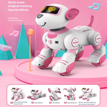 Радиоуправляемый робот, электронная собака, робот-собака, трюковая ходьба, танцующая игрушка, интеллектуальный сенсорный пульт дистанционного управления, электрический питомец для детских игрушек