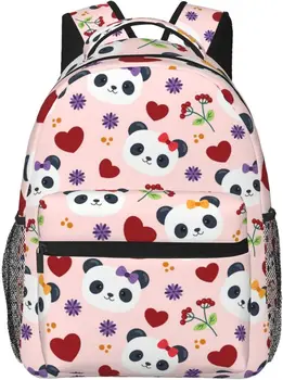 Рюкзак с рисунком милой панды, повседневные походные рюкзаки для кемпинга, легкий рюкзак, сумка для женщин, мужская сумка для книг