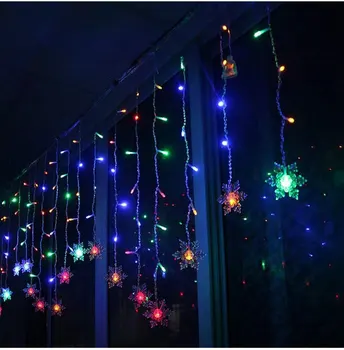 Солнечные гирлянды Уличные рождественские огни в виде снежинок с 8 режимами Водонепроницаемого внутреннего освещения на солнечных батареях для декора вечеринки в саду
