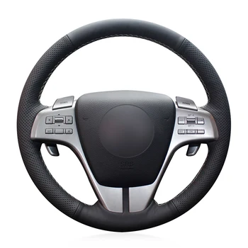 Сшитая вручную черная кожаная крышка рулевого колеса автомобиля для Mazda 6 (GH) 2009 2007 2008 2009 2010 2011 2012