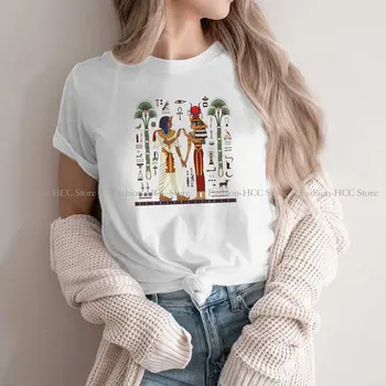 Футболка из полиэстера с изображением иероглифов и символов древней культуры, волшебная египетская футболка из Древнего Египта, женская футболка