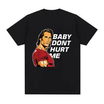 Футболка с мемами Baby Don't Hurt Me, мужская одежда для любителей фитнеса, хлопковые футболки с коротким рукавом, Повседневная футболка оверсайз Унисекс
