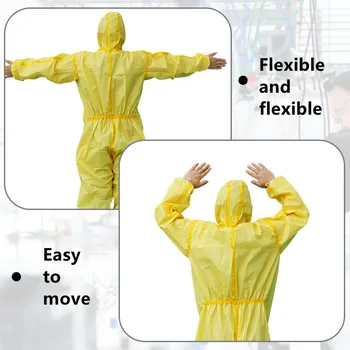 Химическая Защитная одежда для всего тела с перчатками Химически стойкая одежда, устойчивая к кислотам и щелочам, опасные химические вещества