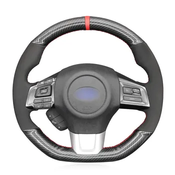 Чехол на руль автомобиля Индивидуальной Версии Из натуральной кожи и замши для Subaru WRX STI 2015-2021 Аксессуары для оформления интерьера