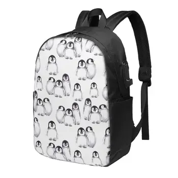 Школьный рюкзак большой емкости Penguin для ноутбука, Модный Водонепроницаемый Регулируемый Спортивный рюкзак для путешествий