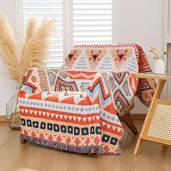 Этническое одеяло Wind Line, покрывало для дивана Four Seasons Universakl, плотный геометрический чехол для дивана, одеяло для пикника на пляже, одеяло для кемпинга на открытом воздухе